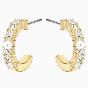 Swarovski mini hoop pierced earrings